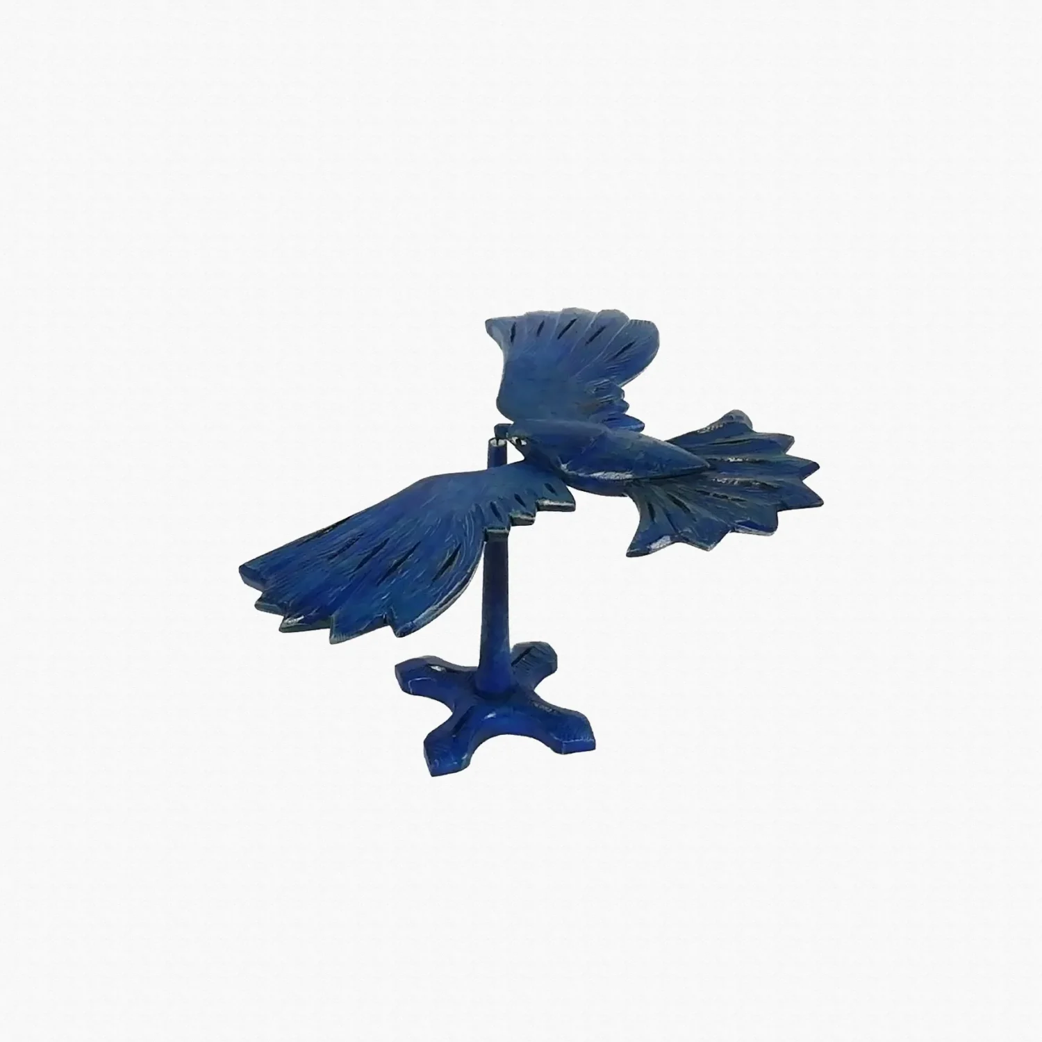 Handcrafted Wooden Balancing Bird (Blue)