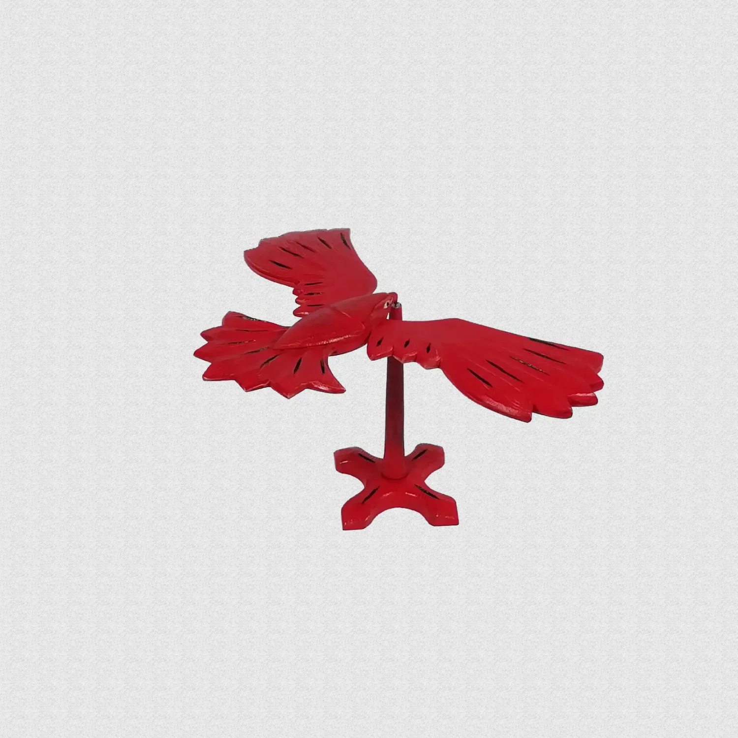 Handcrafted Wooden Balancing Bird (Red)
