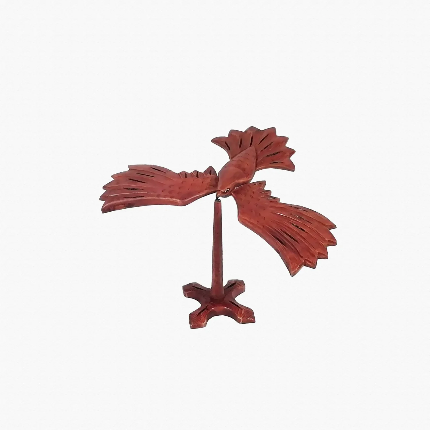 Handcrafted Wooden Balancing Bird (Mahogany)